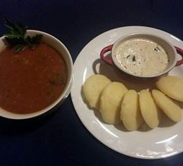 Sooji Idli with Vegetable Sambhar Recipe