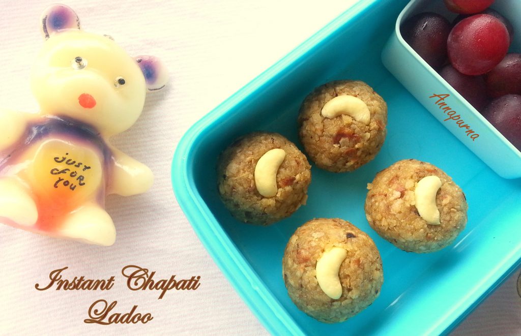 Chapati Ladoo in 5 minutes Recipe