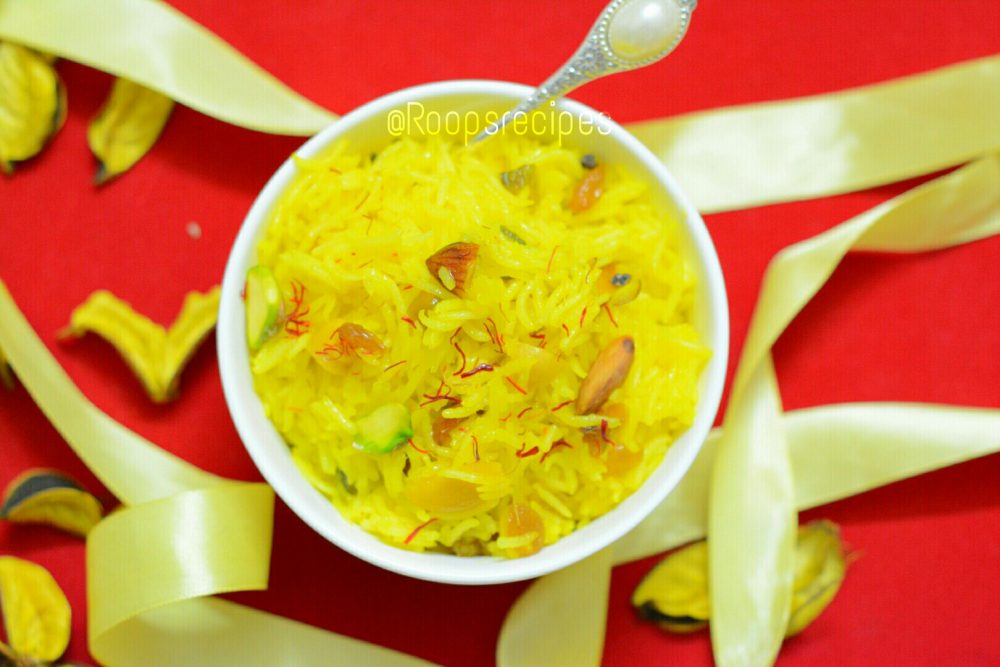 Saffron Sweet Rice Recipe