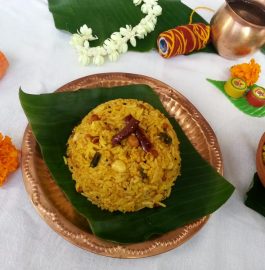 Puliyodharai - South Indian Tamarind Rice Recipe