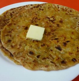 Punjabi Aloo Onion Peas Mix Paratha Recipe