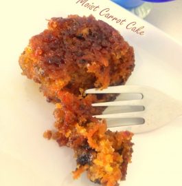 Egg-less/Butter-free Moist Carrot Cake using Wheat Flour Recipe