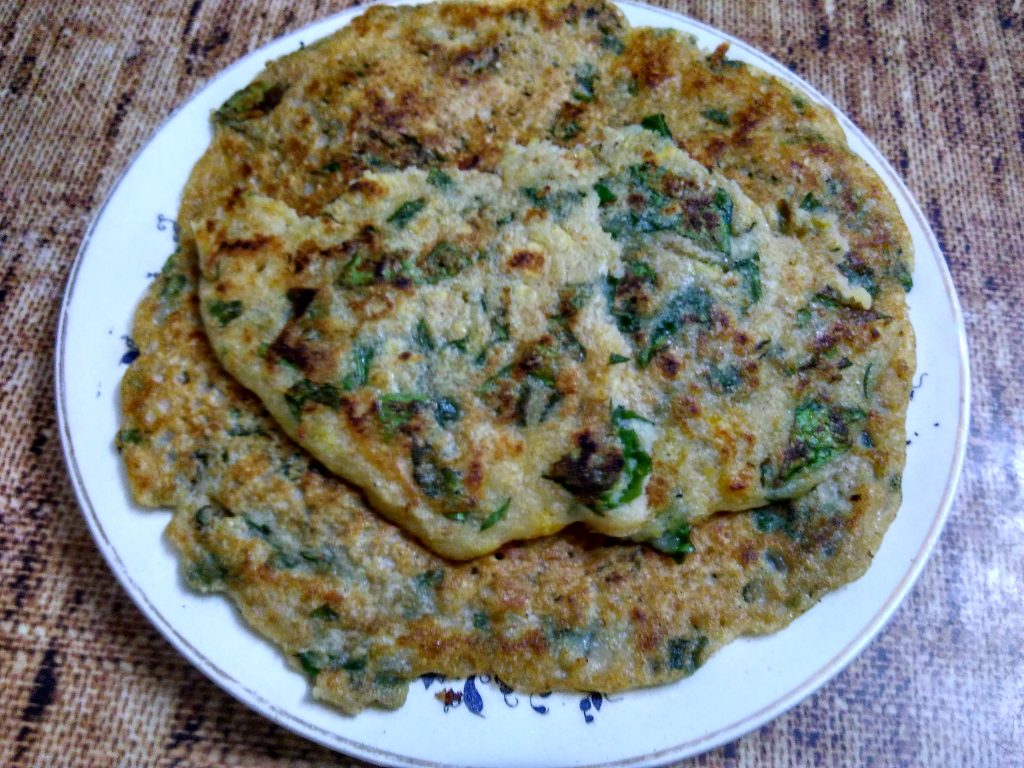 Oats Spinach Pancakes Recipe