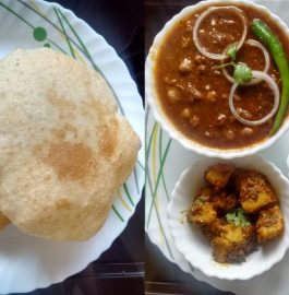 Chole Bhature with Masala Aloo Recipe