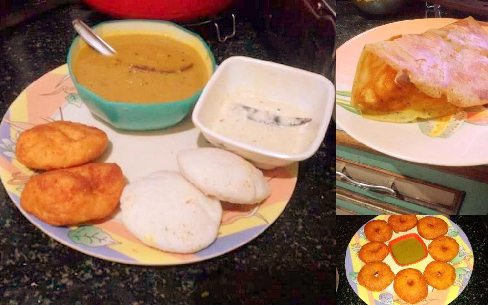 Idli, Dosa and Vada with Sambhar recipe