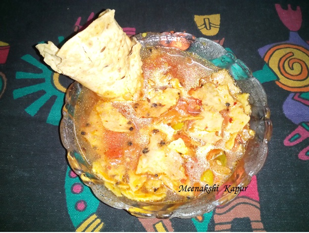 Punjabi Papad Masala Curry Recipe