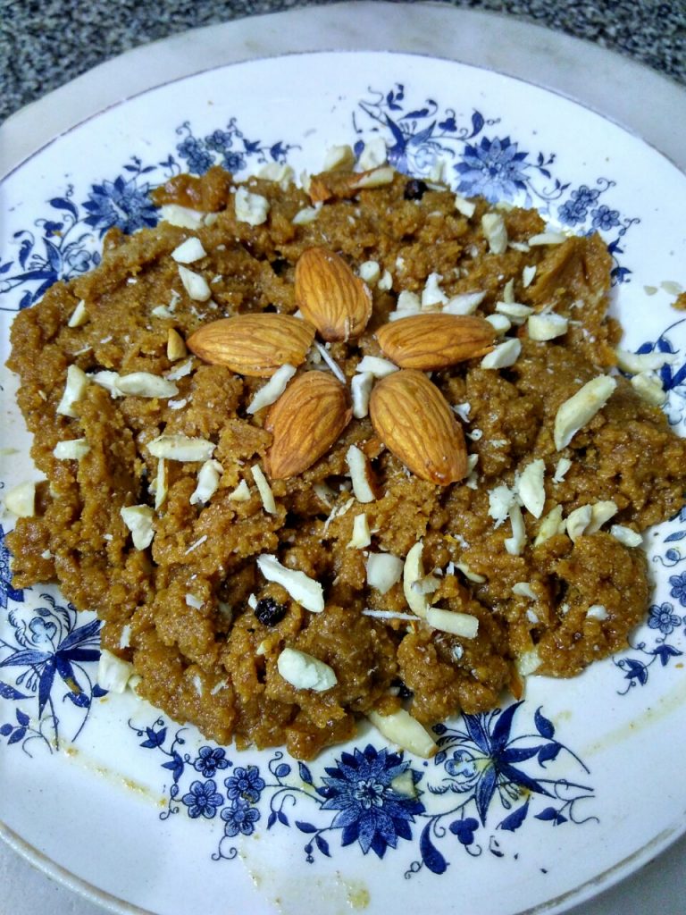 Kasaar/Sukha Whole Wheat Halwa Recipe
