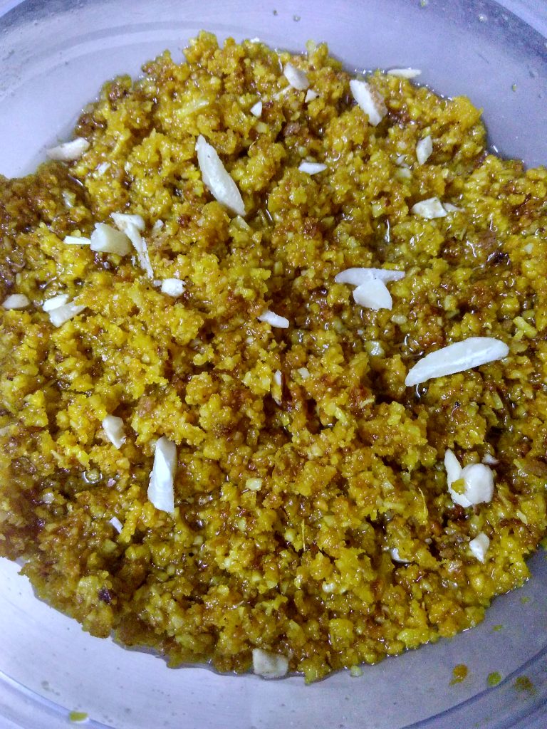 Rajasthani Moong Dal-Badam ka Halwa Recipe