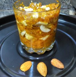 Almond Halwa and Banana Layered Pudding Recipe