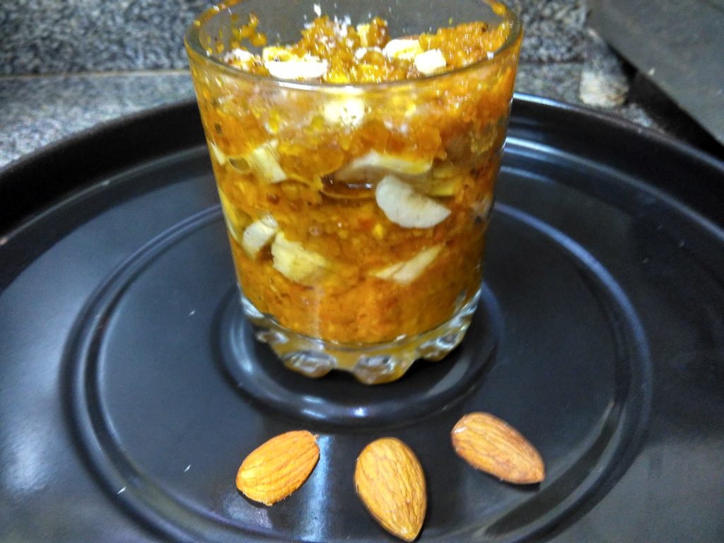 Almond Halwa and Banana Layered Pudding Recipe