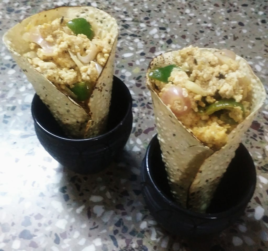 Paneer bhare Papad Recipe