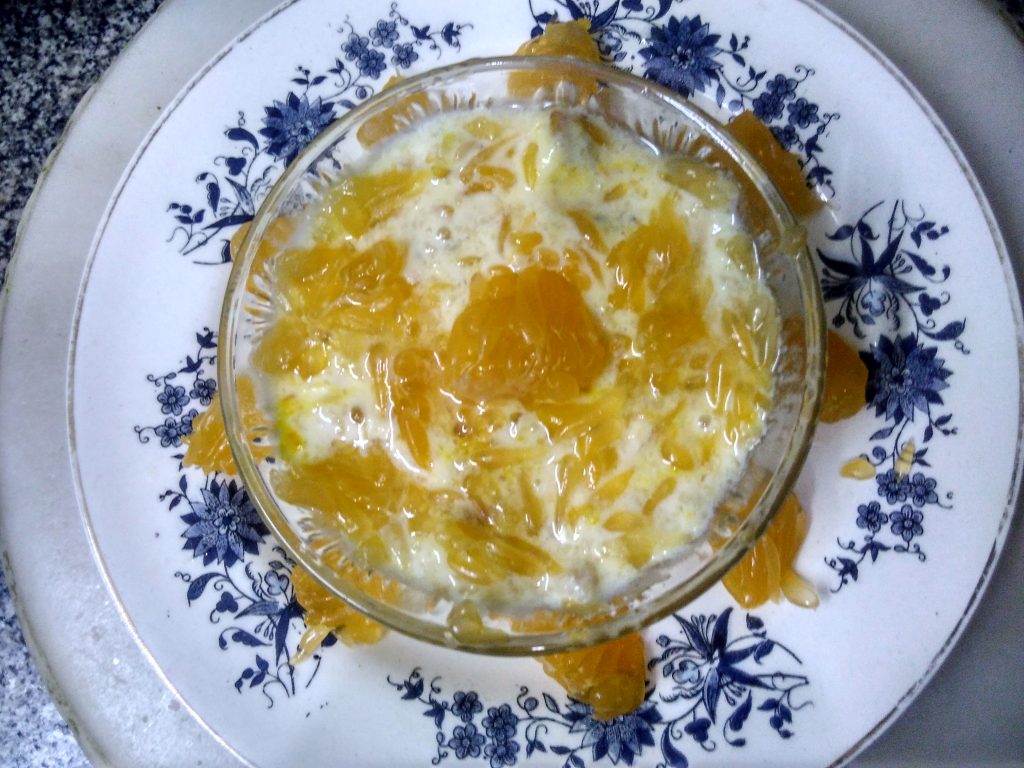 Orange Rabri using Oats Recipe