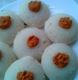 Rava Idli With Coconut Chutney Recipe