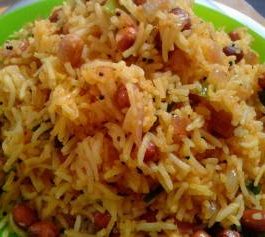 Onion Peanut Rice Recipe