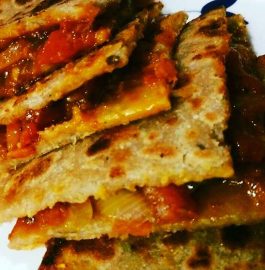 Leftover Pizza Paratha Recipe