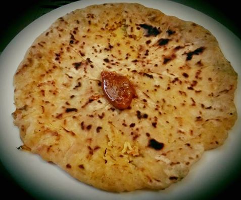 Leftover Pulav Stuffed Parathas Recipe