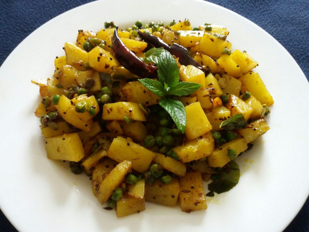 Dry Aloo Matar Curry Recipe