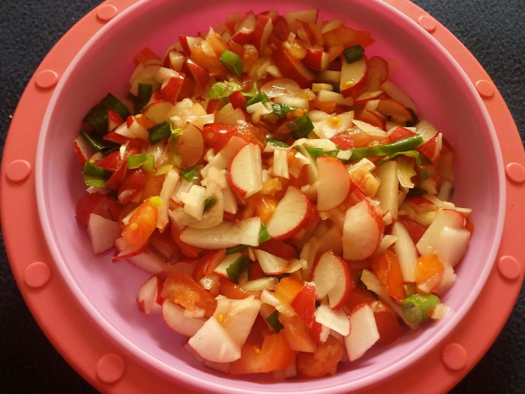 Pink Radish Mixed Salad Recipe