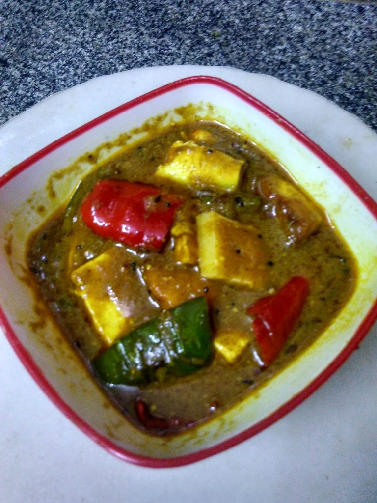 Paneer Capsicum in Manchurian Style Gravy Recipe