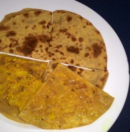 Leftover Dry Curry Stuffed Paratha Recipe