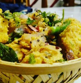 Leftover Rice Dhokla Recipe