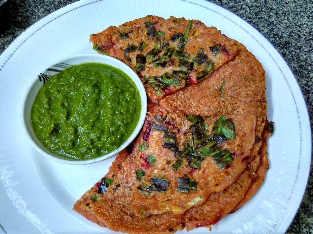 Vegetable-Oats-Semolina Uttapam Recipe