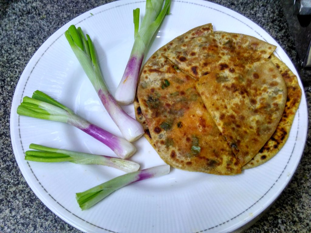 Spring Onion Paratha Recipe