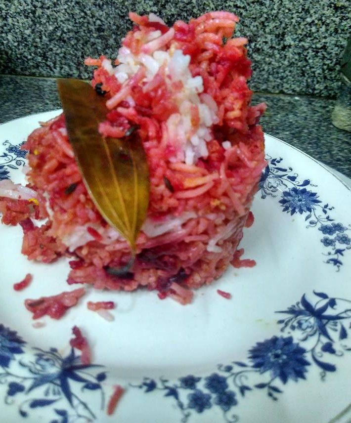 Beetroot Layered Jeera Rice Recipe