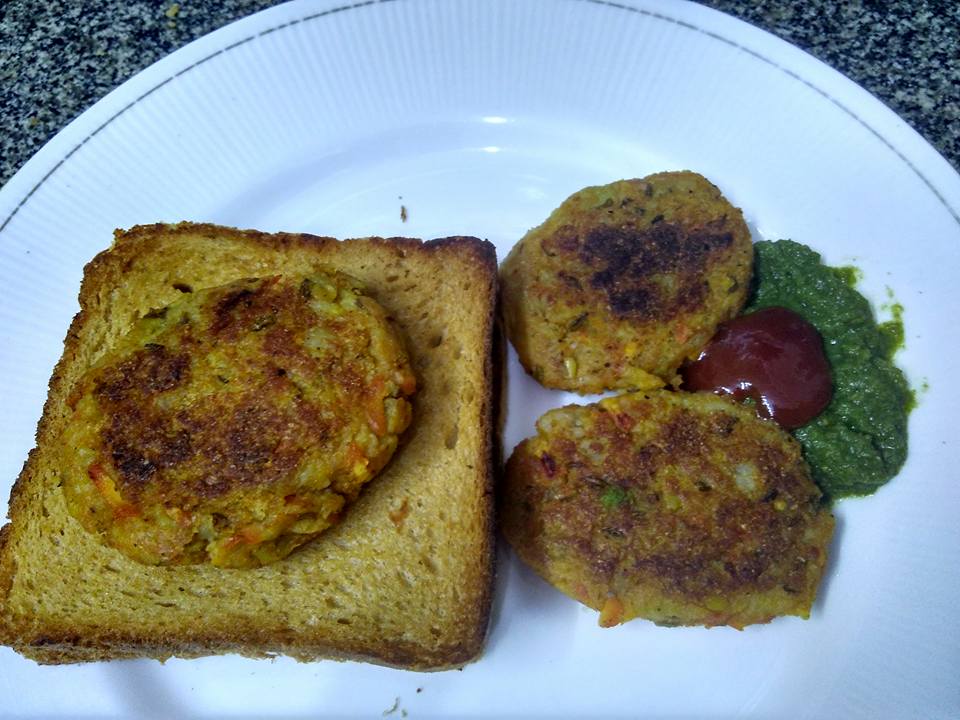 Leftover Khichdi Veggie Cutlets Recipe