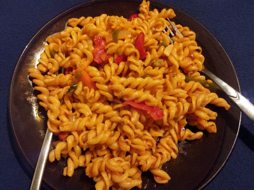 Vegetable Macaroni Pasta in Red Tomato Sauce Recipe