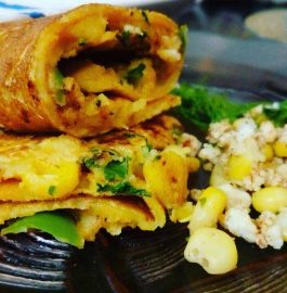 Stuffed Paneer Corn Pancake Recipe