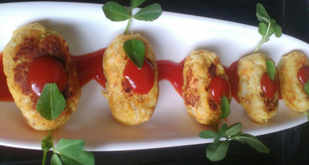 Peanuts Stuffed Arbi Kabab Recipe