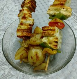 Vegetable and Paneer on Skewers Recipe