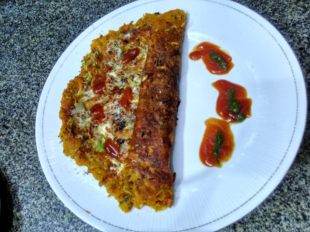 Mix Daal Pizza/Mix Daal Jini Dosa Recipe