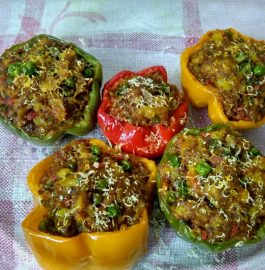 TriColored Stuffed Capsicum Recipe