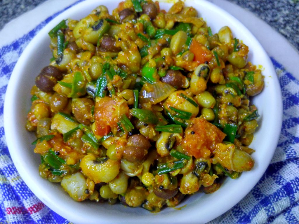 Mixed Sprouts Masala Sabzi Recipe