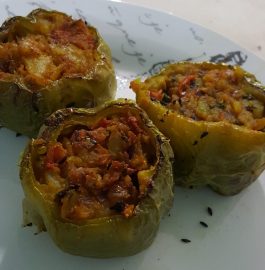 Baked Stuffed Capsicum or Bharwan Shimla Mirch Recipe