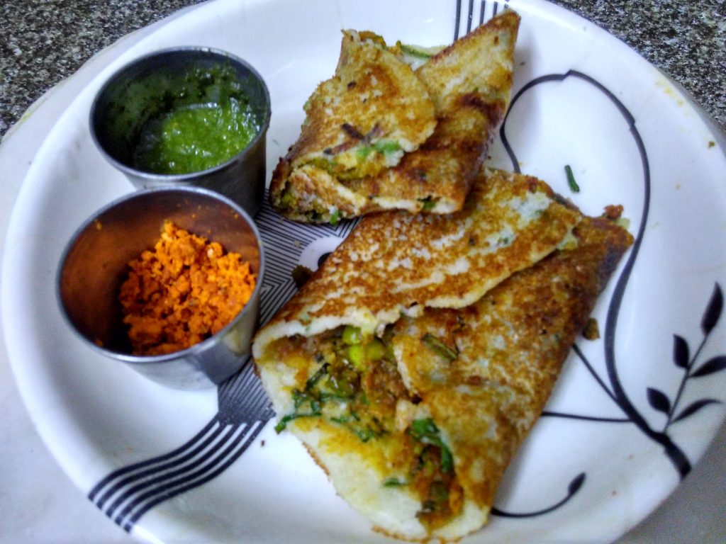 Masala Uttapam from Leftover Idli Batter Recipe