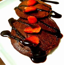 Eggless Chocolate Pancakes Recipe