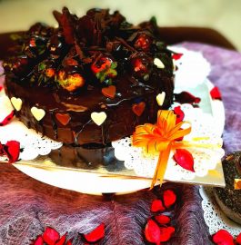 Dripping Eggless Chocolate Cake Recipe