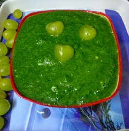 Grapes Coriander Chutney Recipe