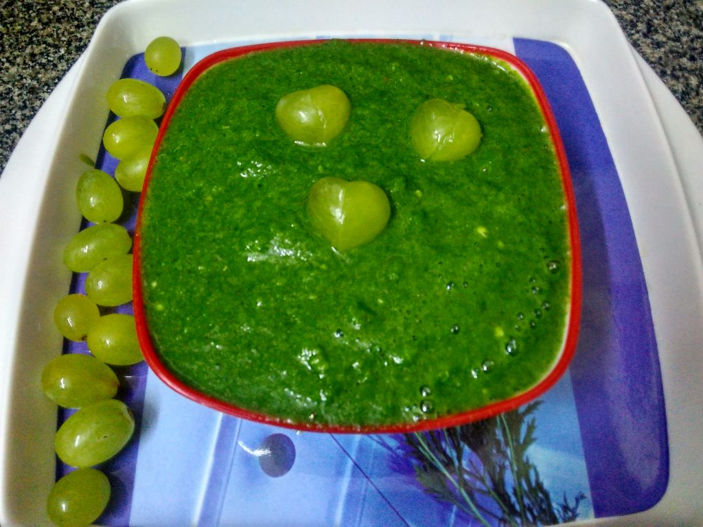 Grapes Coriander Chutney Recipe