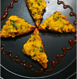 Methi Aloo Stuffed Bread Pakore - Delicious Snacks