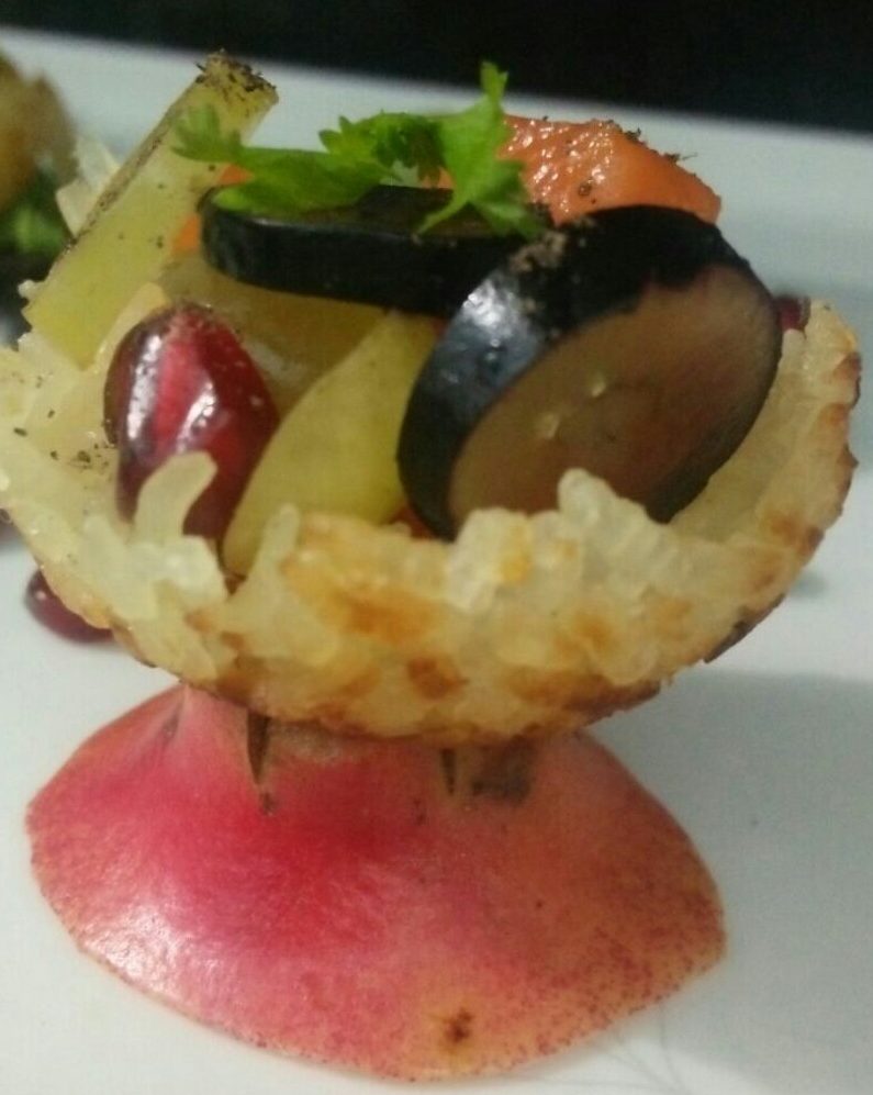 Rice Katori Fruit Chaat - Innovative and Quick!