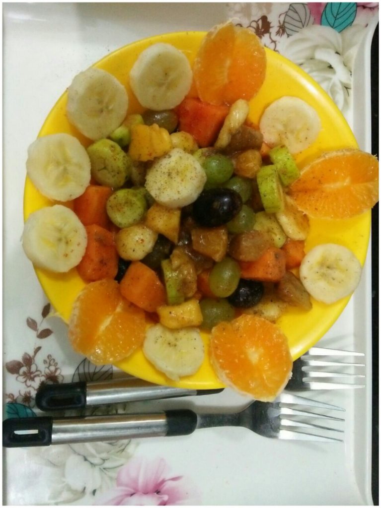 Falahari Fruit Chaat - Juicy Snack!