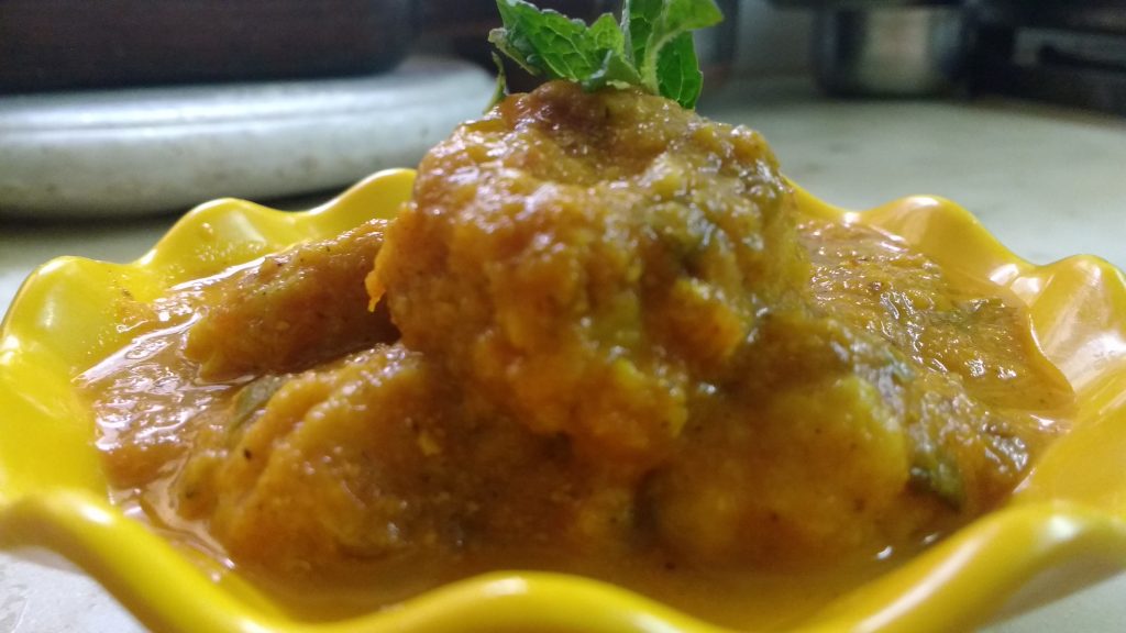 Steam Bottle Gourd Kofta - Tasty Curry!