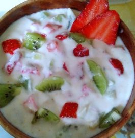 Strawberry Kiwi Raita - Delicious