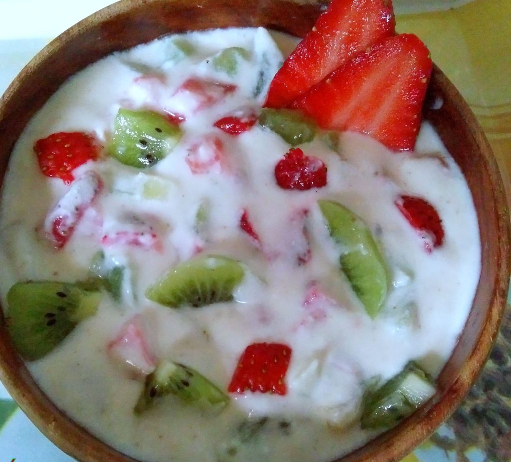 Strawberry Kiwi Raita - Delicious