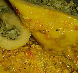 Stuffed Gatte Curry - Delicious Gravy!