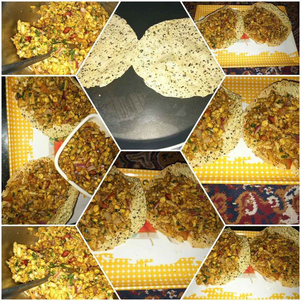 Mumbai Style Papad Bhel- Spicy Snacks